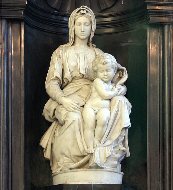 The statue of Madonna of Bruges