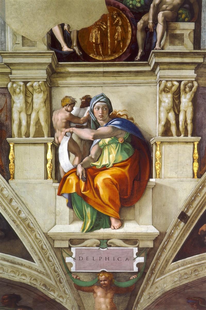 The painting: Delphic Sibyl